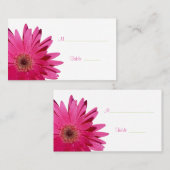 Pink Gerbera Daisy Cream Platzkarte (Vorne/Hinten)