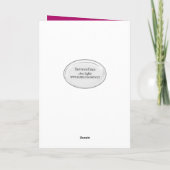 Pink gerbera daisy danke karte (Rückseite)