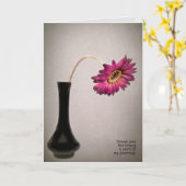 Pink gerbera daisy danke karte (Gelbe Blume)