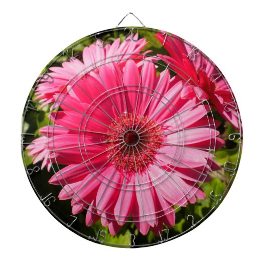 Pink Gerbera Daisy Dartboard Dartscheibe (vorne)