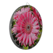 Pink Gerbera Daisy Dartboard Dartscheibe (Vorderseite Links)