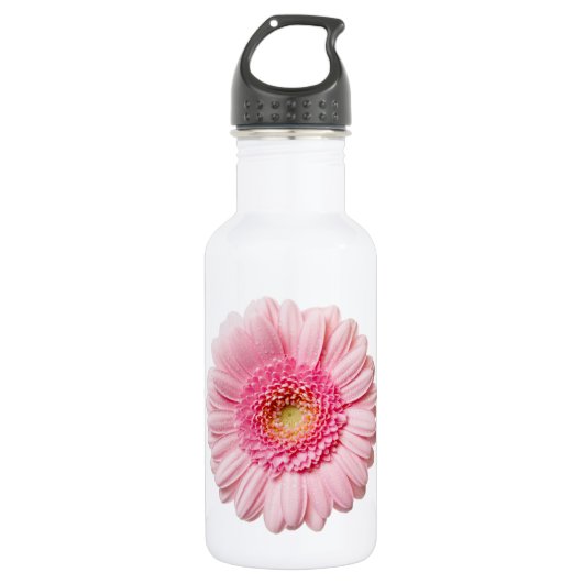Pink Gerbera Daisy Edelstahlflasche (Vorderseite)