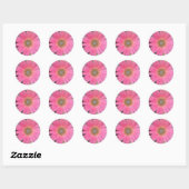 Pink Gerbera Daisy Envelope Stickers (Blatt)