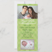 Pink Gerbera Daisy Foto Geburtserklärung Ankündigung (Rückseite)