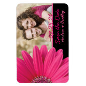 Pink Gerbera Daisy Foto Wedding Magnet (Vertikal)