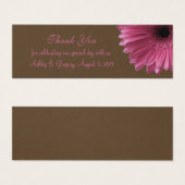 Pink Gerbera Daisy Gastgeschenk Hochzeit Tag (Vorne & Hinten)