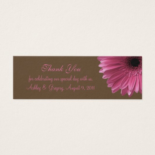Pink Gerbera Daisy Gastgeschenk Hochzeit Tag (Vorderseite)