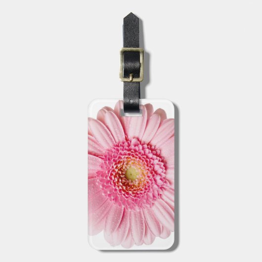Pink Gerbera Daisy Gepäckanhänger (Vorderseite vertikal)