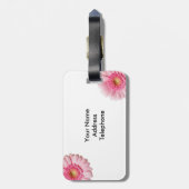 Pink Gerbera Daisy Gepäcktag Gepäckanhänger (Rückseite vertikal)