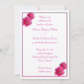 Pink Gerbera Daisy Heute Hochzeit Einladung (Rückseite)