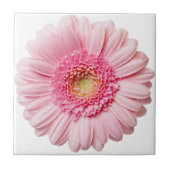 Pink Gerbera Daisy Keramik Tile Fliese (Vorderseite)