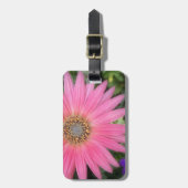 Pink Gerbera Daisy Lagguage Tag Gepäckanhänger (Vorderseite vertikal)