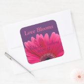 Pink Gerbera Daisy Lila Wedding Sticker (Umschlag)