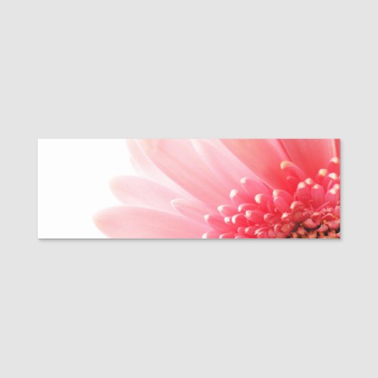 Pink Gerbera Daisy Namensschild (Vorderseite)