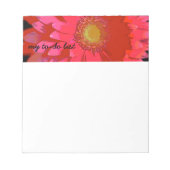 Pink Gerbera Daisy Notepad Notizblock (Vorderseite)