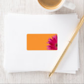 Pink Gerbera Daisy Orange Wedding Blank Address Adressaufkleber (Insitu)