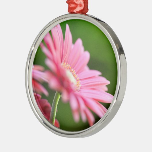 Pink Gerbera Daisy Ornament Aus Metall (Links)
