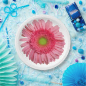 Pink Gerbera Daisy Pappteller (Party)