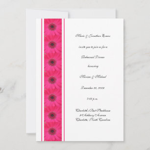 Pink Gerbera Daisy Probe Dinner Einladung