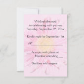 Pink Gerbera Daisy Reply Card Einladung (Rückseite)