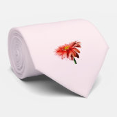 Pink Gerbera Daisy Side View Krawatte (Gerollt)