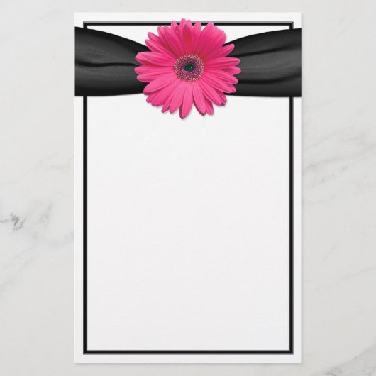 Pink Gerbera Daisy Stationery Briefpapier (Vorderseite)