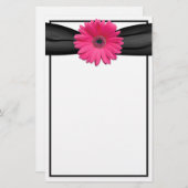 Pink Gerbera Daisy Stationery Briefpapier (Vorne/Hinten)