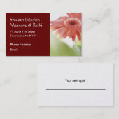 Pink Gerbera Daisy Terminkarte (Vorne/Hinten)