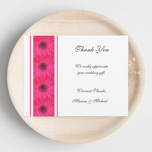 Pink Gerbera Daisy Vielen Dank für Ihre Hochzeitsk Dankeskarte