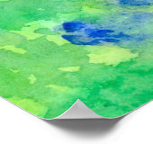 Pink Gerbera Daisy Watercolor Art Poster (Ecke)