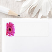 Pink Gerbera Daisy Wedding Blank Address Labels (Insitu)