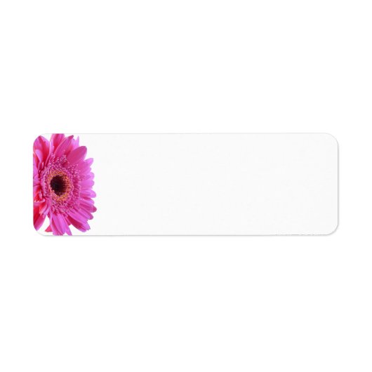 Pink Gerbera Daisy Wedding Blank Address Labels (Vorne)
