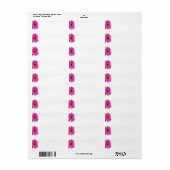 Pink Gerbera Daisy Wedding Blank Address Labels (Vorne)