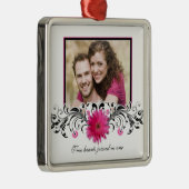 Pink Gerbera Daisy Wedding Liebe Gefallen Ornament (Rechts)