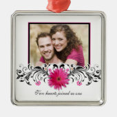 Pink Gerbera Daisy Wedding Liebe Gefallen Ornament (Vorne)