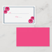 Pink Gerbera Daisy Wedding Platzkarten (Vorne/Hinten)