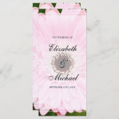 Pink Gerbera Daisy Wedding Program Programm (Vorne/Hinten)