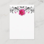 Pink Gerbera Daisy Wedding Reception Card Begleitkarte (Rückseite)