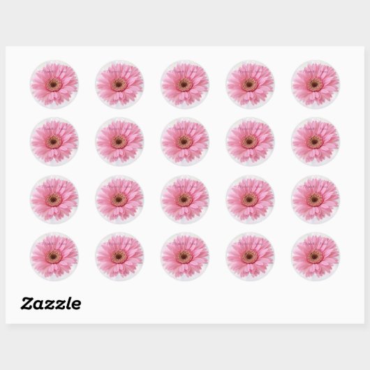 Pink Gerbera daisy Wedding Sticker (Blatt)