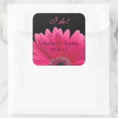 Pink Gerbera Daisy Wedding Sticker Umschlag Aufkle (Tasche)