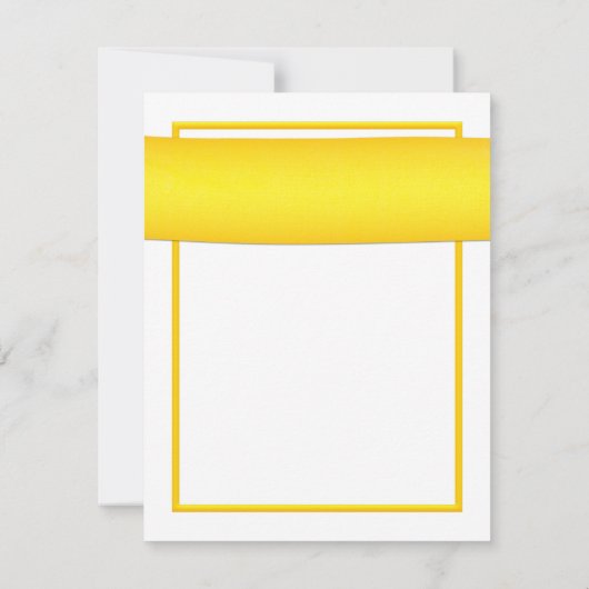 Pink Gerbera Daisy Yellow Ribbon Wedding Save The Date (Rückseite)