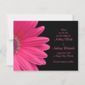 Pink Gerbera Foto Wedding Save the Date (Rückseite)