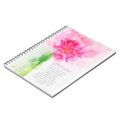 Pink Gerbera Notizblock (Linke Seite)