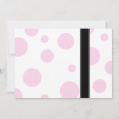 Pink Gerbera Polka Dot Wedding Einladung (Rückseite)