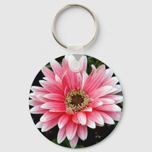 Pink Gerbera Schlüsselanhänger