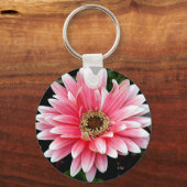 Pink Gerbera Schlüsselanhänger (Vorderseite)