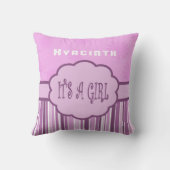 Pink gestalten Gestalt für ein Mädchen Kissen (Rückseite)