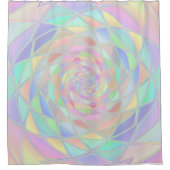 Pink gestanzte Glasfensterpasten Duschvorhang (Vorderseite)