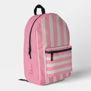 Pink gestreifter Rucksack mit benutzerdefinierbare