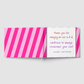 Pink gestreiftes B-&-B-Besucherbuch Gästebuch (Voll)